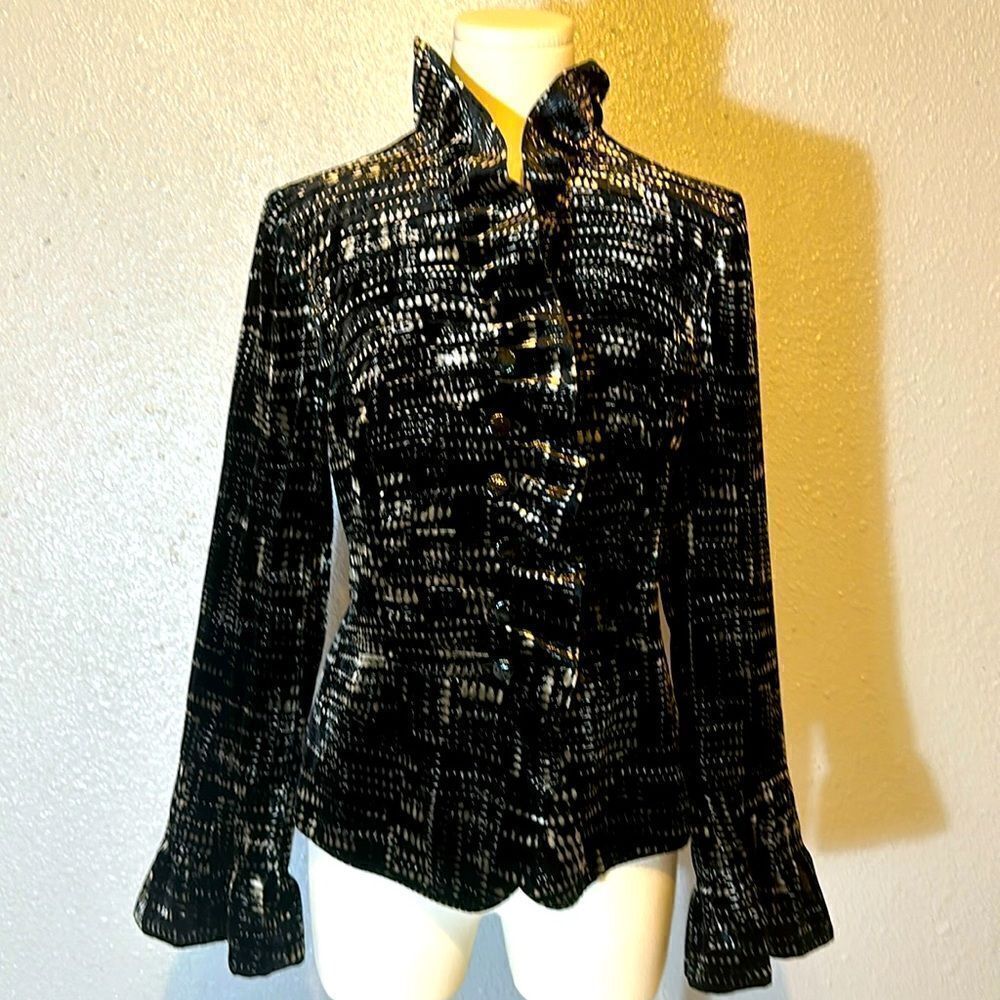 Armani collezioni women’s button front velvet blazer size 10